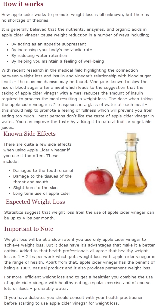 how to use apple cider vinegar for weight loss